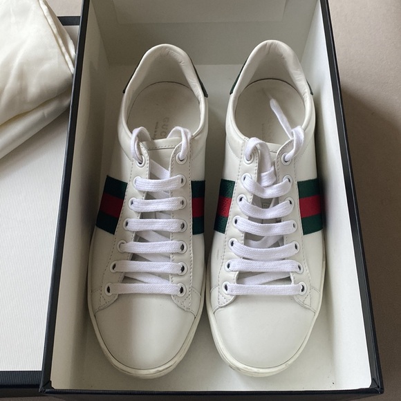 GUCCI Women’s Calfskin Crocodile ACE SNEAKER UK SIZE 37 US SIZE 7 - Picture 2 of 7